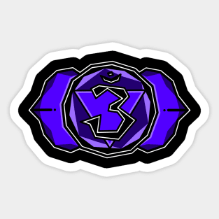 Third Eye Chakra Symbol - Sacred Indigo Lotus Flower - Ajna- Third Eye Chakra Sticker